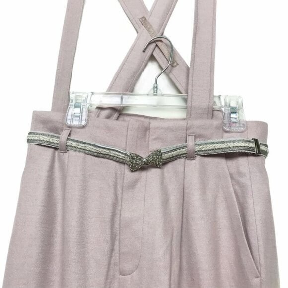 Leur Logette Wool Blend Mauve Strappy Suspender Style Trouser Pants Approx XS - Picture 8 of 13